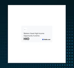 Image for Western Asset High Income Opportunity Fund Inc. (HIO) to Issue Monthly Dividend of $0.04 on March 31st