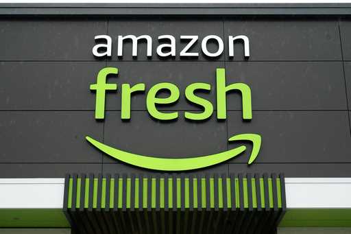 An Amazon Fresh grocery store is seen, February 4, 2022, in Warrington, Pa