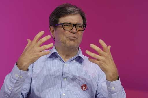 File - Vice President and Chief AI Scientist at Meta, Yann LeCun, speaks at the Vivatech show in Pa…