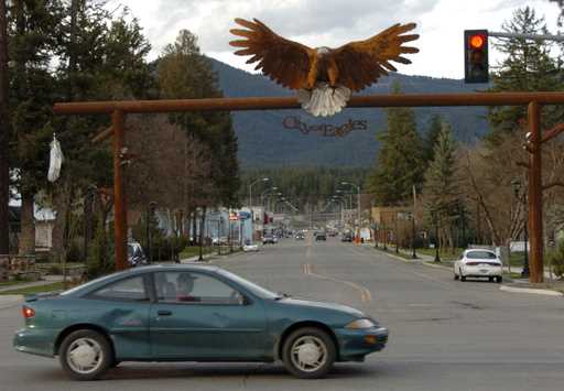 In this April 27, 2011, file photo, the entrance to downtown Libby, Mont