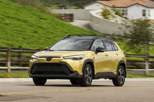 This photo provided by Toyota shows the 2024 Corolla Cross Hybrid