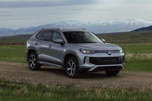 This photo provided by Volkswagen shows the redesigned 2025 Tiguan, which presents a compelling alt…