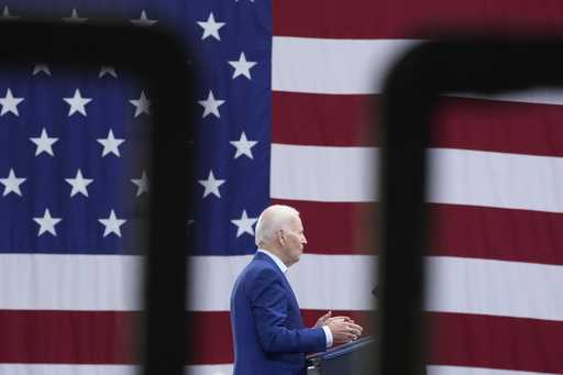 President Joe Biden speaks at the Arcosa Wind Towers, Wednesday, August 9, 2023, in Belen, N