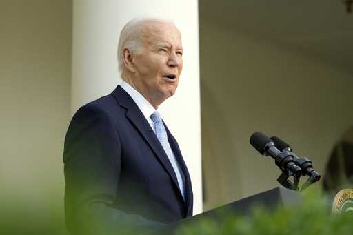 President Joe Biden speaks during a Jewish American Heritage Month event, May 20, 2024, in the Rose…