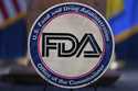 The Food and Drug Administration seal is seen at the Hubert Humphrey Building Auditorium in Washing…