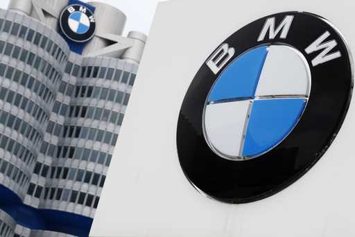 The logo of the German car manufacturer BMW is displayed on the headquarters in Munich, Germany, Ma…