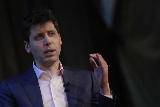 OpenAI's CEO Sam Altman, the founder of ChatGPT and creator of OpenAI gestures while speaking at Un…