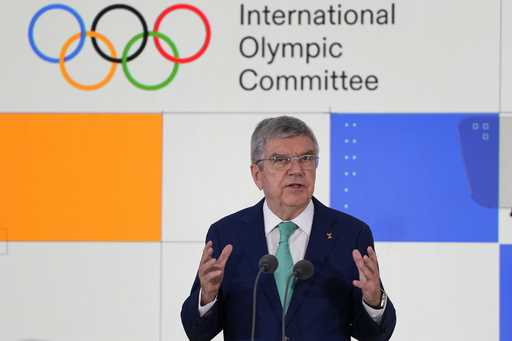 Thomas Bach, IOC President speaks at the International Olympic Committee launch of the Olympic AI A…