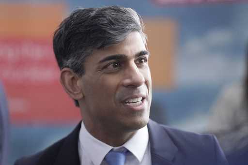 Britain's Prime Minister Rishi Sunak attends a visit to an engineering firm in Barrow-in-Furness, E…