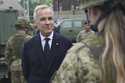 Canada Prime Minister Mark Carney visits Fort York Armoury in Toronto, Canada, before making an ann…