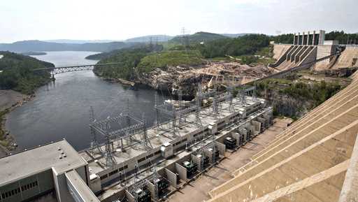 dam generates power along the Manicouagan River north of Baie-Comeau, Quebec, June 22, 2010