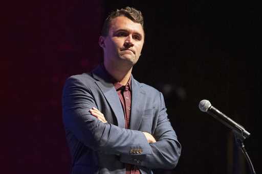Charlie Kirk speaks at Texas A&M University as part of Turning Point USA's American Comeback Tour o…