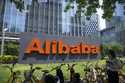 The logo of Chinese technology firm Alibaba is seen at its office in Beijing on August 10, 2021