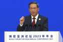 In this image taken from video, Chinese Premier Li Qiang speaks at the opening ceremony of the Boao…