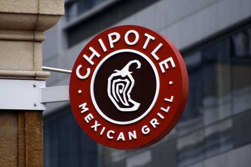 A sign for the Chipotle restaurant in Pittsburgh's Market Square is pictured February 8, 2016
