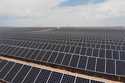 A view of a solar farm west of Rio Rancho, N