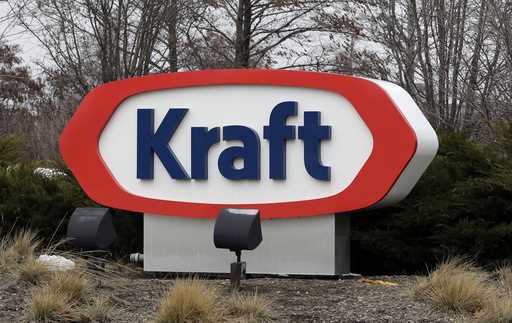 This March 25, 2015, file photo shows the Kraft logo in Northfield, Ill