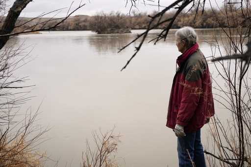 Gayna Salinas looks out over the Green River, a tributary of the Colorado River, Thursday, January …