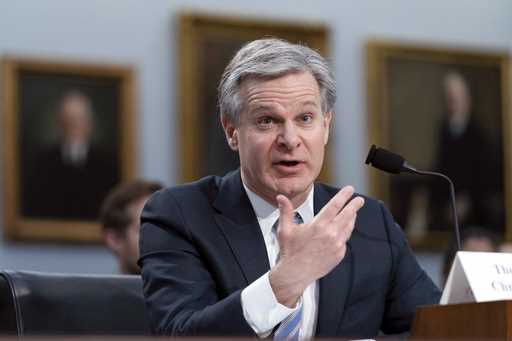 FBI Director Christopher Wray testifies before the House Appropriations subcommittee Commerce, Just…