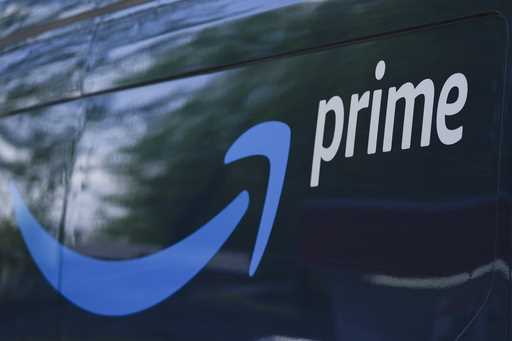 An Amazon Prime truck is seen on Friday, April 5, 2024, in Portland, Ore