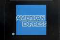 An American Express logo is attached to a door in Boston's Seaport District, Wednesday, July 21, 20…