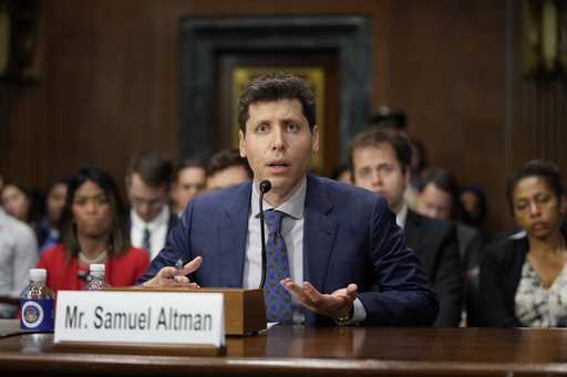 OpenAI CEO Sam Altman speaks before a Senate Judiciary Subcommittee on Privacy, Technology and the …