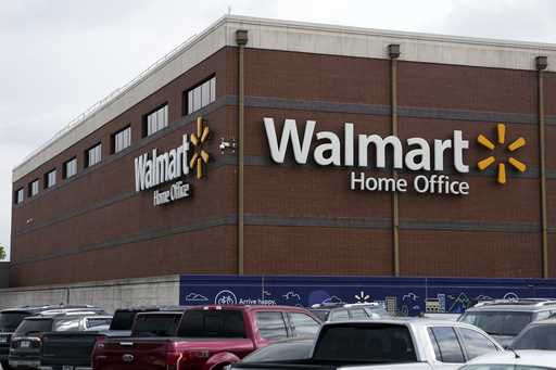 A building on the campus of the Walmart Home Office is pictured Wednesday, April 19, 2023, in Bento…