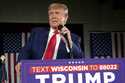 Republican presidential candidate former President Donald Trump speaks at a campaign rally, May 1, …