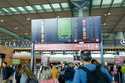 People at BER airport as a cyber attack has caused delays, in Berlin, Germany, Saturday, Sept