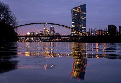 The European Central Bank is reflected in the river Main in Frankfurt, Germany, March 21, 2024