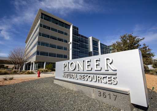 Pioneer Natural Resources Midland headquarters office is shown on January 13, 2021, in Midland, Tex…