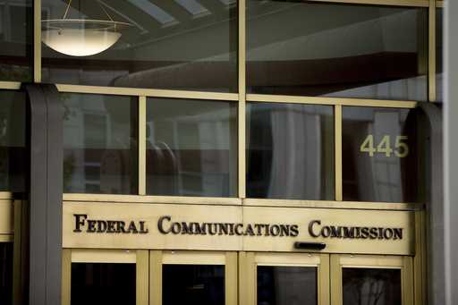 This June 19, 2015, file photo, shows the Federal Communications Commission building in Washington