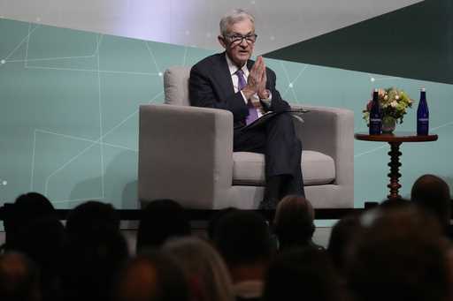 Federal Reserve Board Chair Jerome Powell speaks at the Business, Government and Society Forum at S…