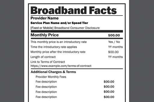 This image provided by the Federal Communications Commission shows a portion of a blank, sample bro…