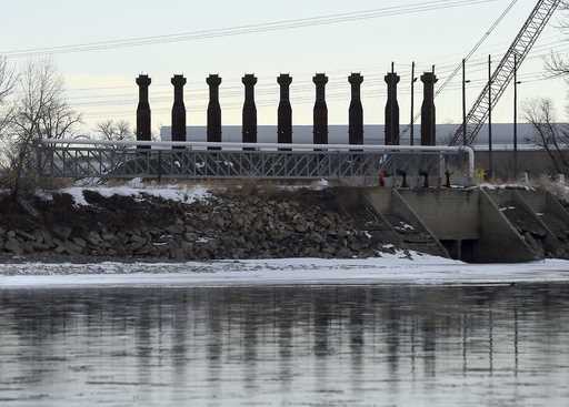 The Northwestern Energy's Laurel Generating Station, a natural gas-fired power plant, seen under co…