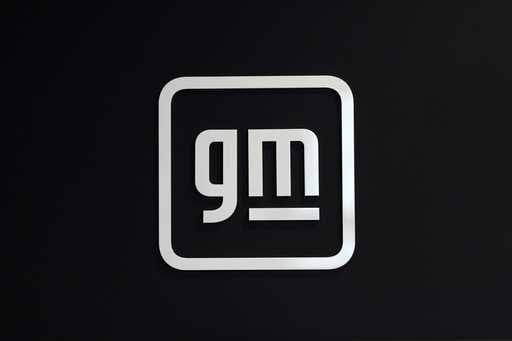 A General Motors logo is shown April 24, 2024, in Detroit