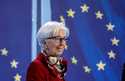 President of European Central Bank Christine Lagarde speaks during a press conference in Frankfurt,…