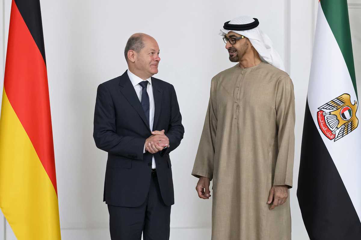 Mohamed bin Zayed Al Nahyan, Olaf Scholz