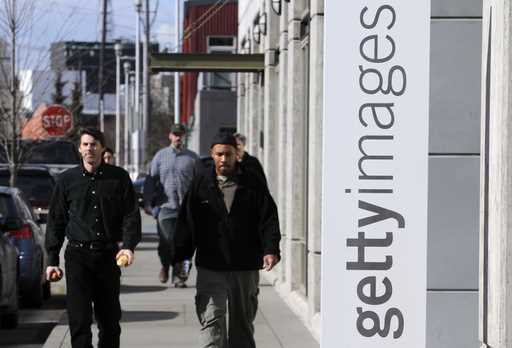 A sign for the Seattle office of Getty Images stands, February 25, 2008, in Seattle