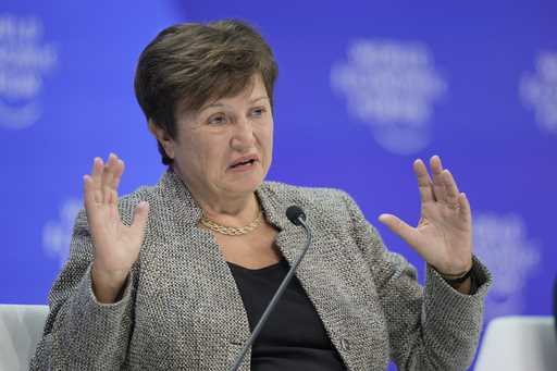 Kristalina Georgieva, Managing Director of the International Monetary Fund, IMF, speaks in Davos, S…