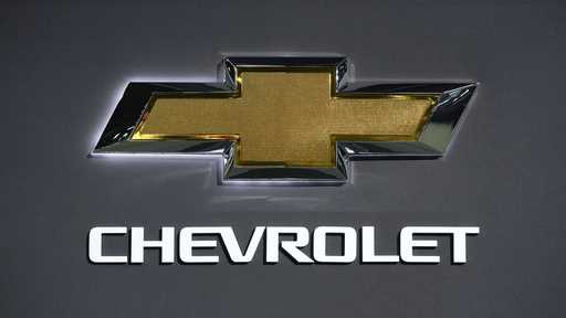 A Chevrolet logo is shown at the North American International Auto Show in Detroit, Sept