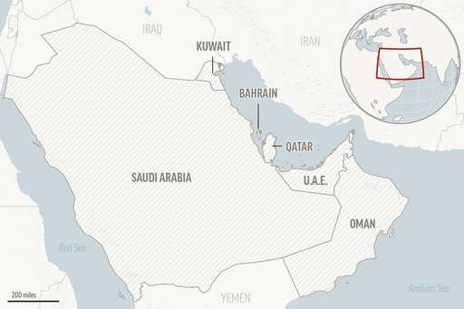 This is a locator map for the Gulf Cooperation Council member states: Saudi Arabia, Bahrain, Qatar,…