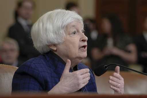 Treasury Secretary Janet Yellen testifies during a House Ways and Means Committee hearing, Tuesday,…