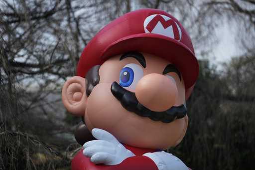 This photo shows a balloon of the Mario character of Mario Bros