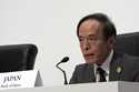 Governor of the Bank of Japan Kazuo Ueda speaks during the presidency press conference at the G7 me…