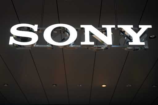 A logo of Sony is seen at the headquarters of Sony Corp