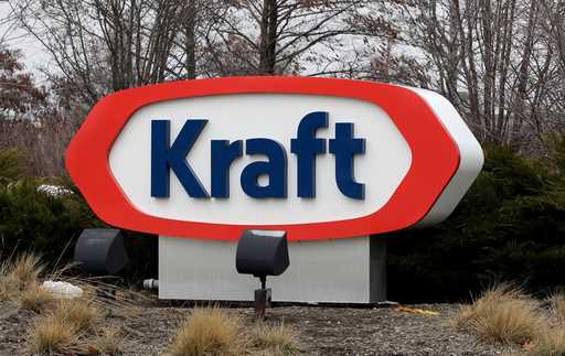 The Kraft logo outside of the company's headquarters in Northfield, Ill