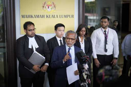 Shafee Abdullah, lawyer for former Prime Minister Najib Razak speaks during a news conference on th…