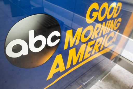 The ABC logo is seen in an advertisement at a bus stop near their television studio on the West Sid…