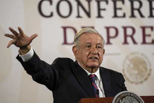 Mexican President Andres Manuel Lopez Obrador gives his regularly scheduled morning press conferenc…